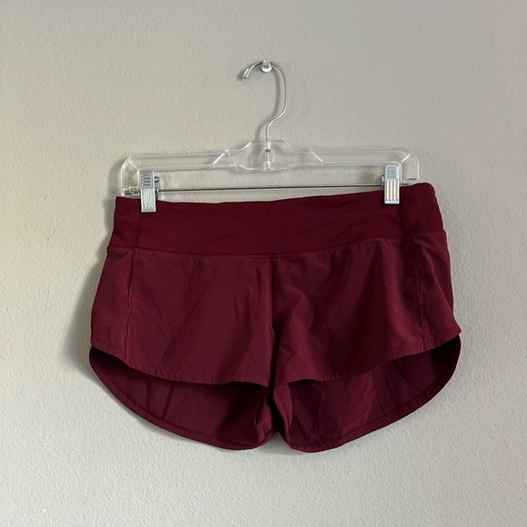 lululemon athletica Pants - LULULEMON maroon speedy shorts size 6